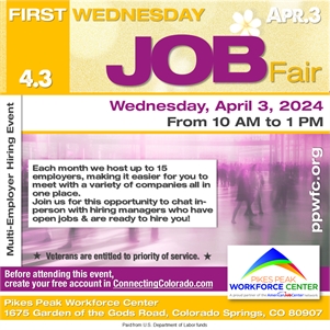 First Wednesday Job Fair in April