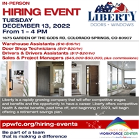 Liberty Windows & Doors – In-Person Hiring Event